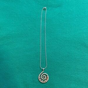 Silver and gemstone statement Necklace